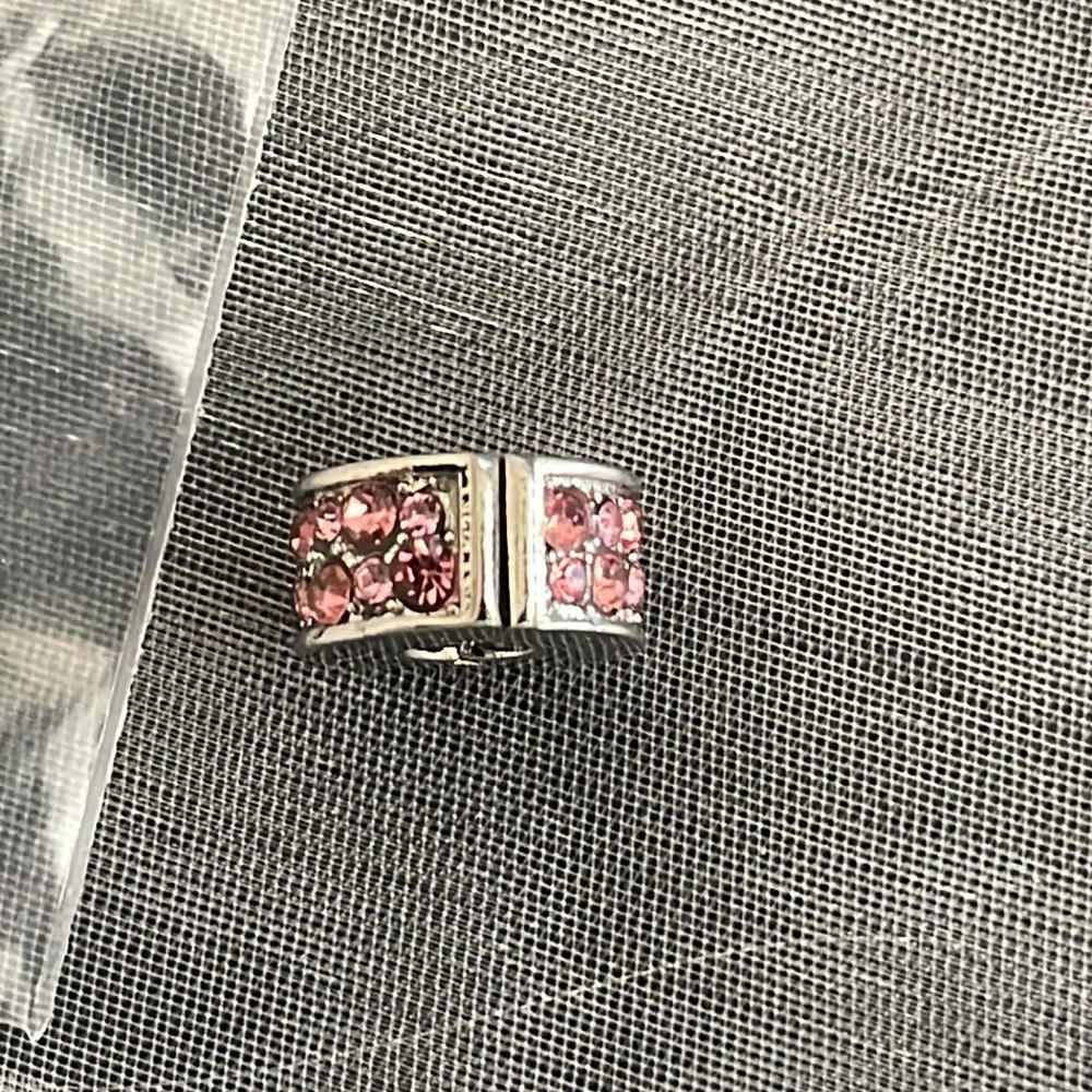 Pink Clasping Charm Bead for Bracelet or Necklace